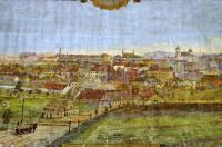 Havlíčkův Brod, Ochotníci, detail opony veduta města, 1873