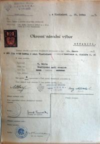 Třebíč, Okresní národní výbor, povolování představení, 1947