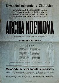 Choltice, SDO, Archa Noemova - plakát, 1917