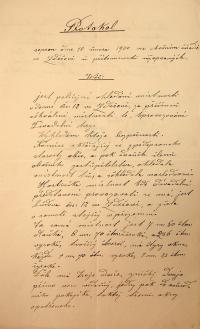 Zdešov, prohlídka divadelních místností č.p. 12, 1900