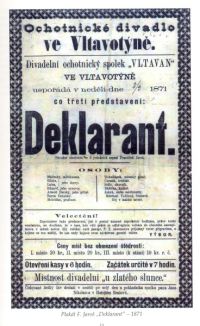Týn nad Vltavou, OD, Deklarant - plakát, 1871