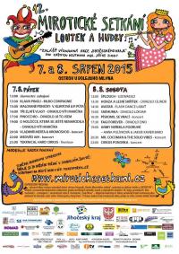 Mirotice, Mirotické setkání loutek a hudby - plakát, 2015