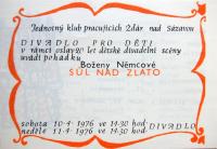 Žďár nad Sázavou, JKP, Sůl nad zlato - program, 1976
