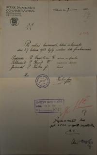 Železnice, Vojan, volba funkcionářů, 1933