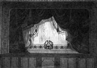 Chotěboř, Draperie, ve střední části bílá opona, lyra, Rudolf Novotný, 192x, neexistuje, foto v muzeu Chotěboř