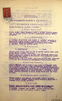 Hříběcí, Spolek divadelních ochotníků, spolkové stanovy, 1929