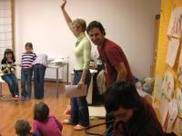 Kyjovice, ZŠ, členové kroužku při zkoušce, 2009