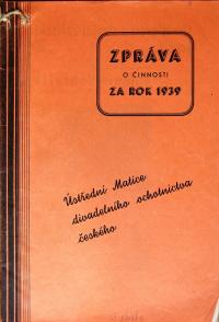 Praha, ÚMDOČ, Zpráva o činnosti, 1939