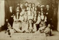 Sklenařice, ochotníci, Gazdina roba,účinkující na scéně, 1912