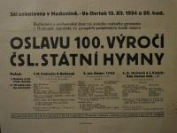 Hodonín, žáci reál. gymnázia, U Butteauů, 1795, Kde domov můj.. - plakát, 1934