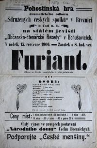 Březnice, Sdružení českých spolků, Furiant - plakát, 1906