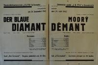 Sezemice, Ochotníci, Modrý démant - plakát, 1942