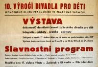 Žďár nad Sázavou, Divadlo pro děti JKP, 10. výročí divadla pro děti - plakát, 1966
