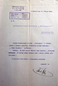 Jihlava, Proletkult, žádost o divadelní literaturu, 1924