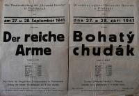 Přelouč, Besední ochotnické divadlo, Bohatý chudák - plakát, 1941