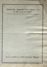 Benešov, Čech, Ptačí satyr - program, 1948