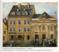 Liberec, Soukenické divadlo, Zunfttheater, obraz, 1820