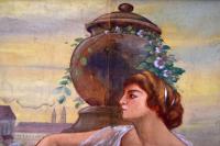 Trnávka, sál hostince, torzo opony, detail, Jan Česal, asi 30.léta 20.století