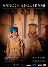 Brno, letohrádek Mitrovských,  výstava Vánoce s loutkami, ze sbírky manželů Jiráskových - plakát, 2008