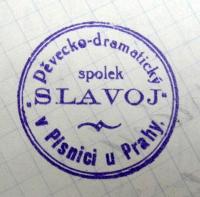 Písnice, Slavoj, razítko, 1926