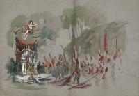 Praha, Národní divadlo, ŠTAPFER Karel návrh opony k I. všesokolskému sletu, 1882