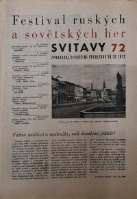Hradec Králové, Krajské kulturní středisko, Impuls, Svitavy, Národní přehlídka ruských a sovětských divadelních her, 1972