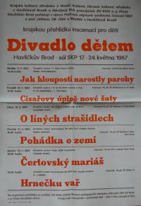 Havlíčkův Brod, Divadlo dětem - plakát, 1987