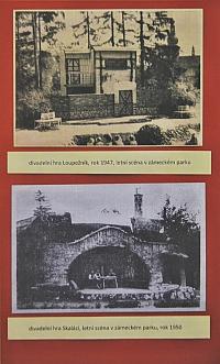 Lysá nad Labem, výstava DIVADLO JE PODIVUHODNÁ VĚC..., letní scéna 1947 a 1950, výstavní panel, 2018