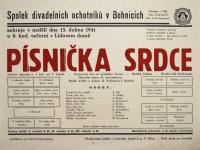 Praha-Bohnice, SDO, Písnička srdce - plakát, 1941