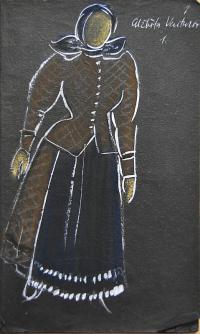 Polička, Spolek divadelních ochotníků, Anežka, návrhy kostýmů