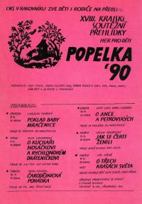 Rakovník, KP her pro děti Popelka, plakát, 1990
