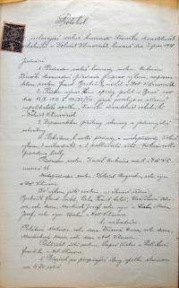 Dolní Vilémovice, Kroužek divadelních ochotníků, zápis z valné schůze, 1921