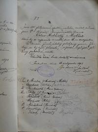 Pardubice, Spolek divadelních ochotníků, Kniha oběžníků, 1893 - 1902