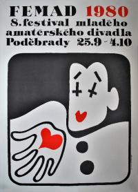 Poděbrady, CP FEMAD, ideový plakát, 1980