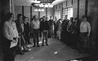 Vysoké nad Jizerou, KDP, Vítání souboru na Městském úřadě, 1990