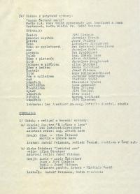 Praha, LK SKKS, kurz div. režie a herectví, program absolv. představení 1980