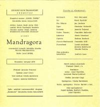 Chomutov, Čapek,  N. Machiaveli: Mandragora - program - obsazení, 1979