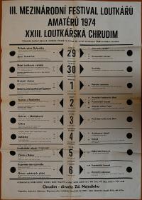 Chrudim, XXIII. Loutkářská Chrudim - plakát, 1974