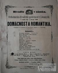 Litomyšl, JDO, Domácnost a romantika - plakát, 1869