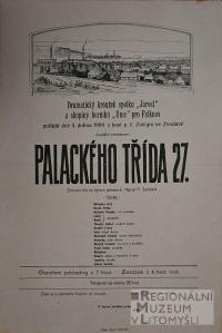Zvodava, Jarosť, Palackého třída 27 - plakát, 1909