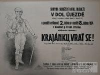 Dolní Újezd, Katolická mládež, Krajánku, vrať se! - plakát, 1934