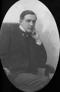 Hradec Králové, Klicpera, herec Lad. Paul, portrét, 1919