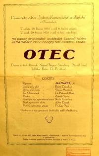 Chocerady, DrO Jednoty Komenského a Sokola, Otec (Rytmistr), Strindberg, 1925, program