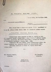 Jihlava, Klicpera, korespondence spolku, Tylova Kutná Hora,1943