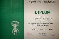 Kutná Hora, Sokol, diplom Petru Vackovi, Loutkářské Hořovice 1975