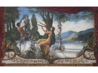 Šimek Václav, loutkář, Jezero, hrající víla, satyr, autor neznámý, 2. pol. 19. stol., detail