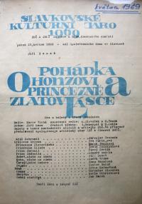 Slavkov u Brna, ZDŠ, Pohádka o Honzovi a princezně Zlatovlásce, Kulturní jaro - plakát, 1969