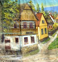 Chodovice, detail opony, veduta obce