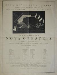 Praha, Všelidová scéna, Nová Oresteia - olakát, s. a. 