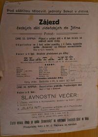 Vídeň, Česká škola, Zlatá niť - plakát, 1918